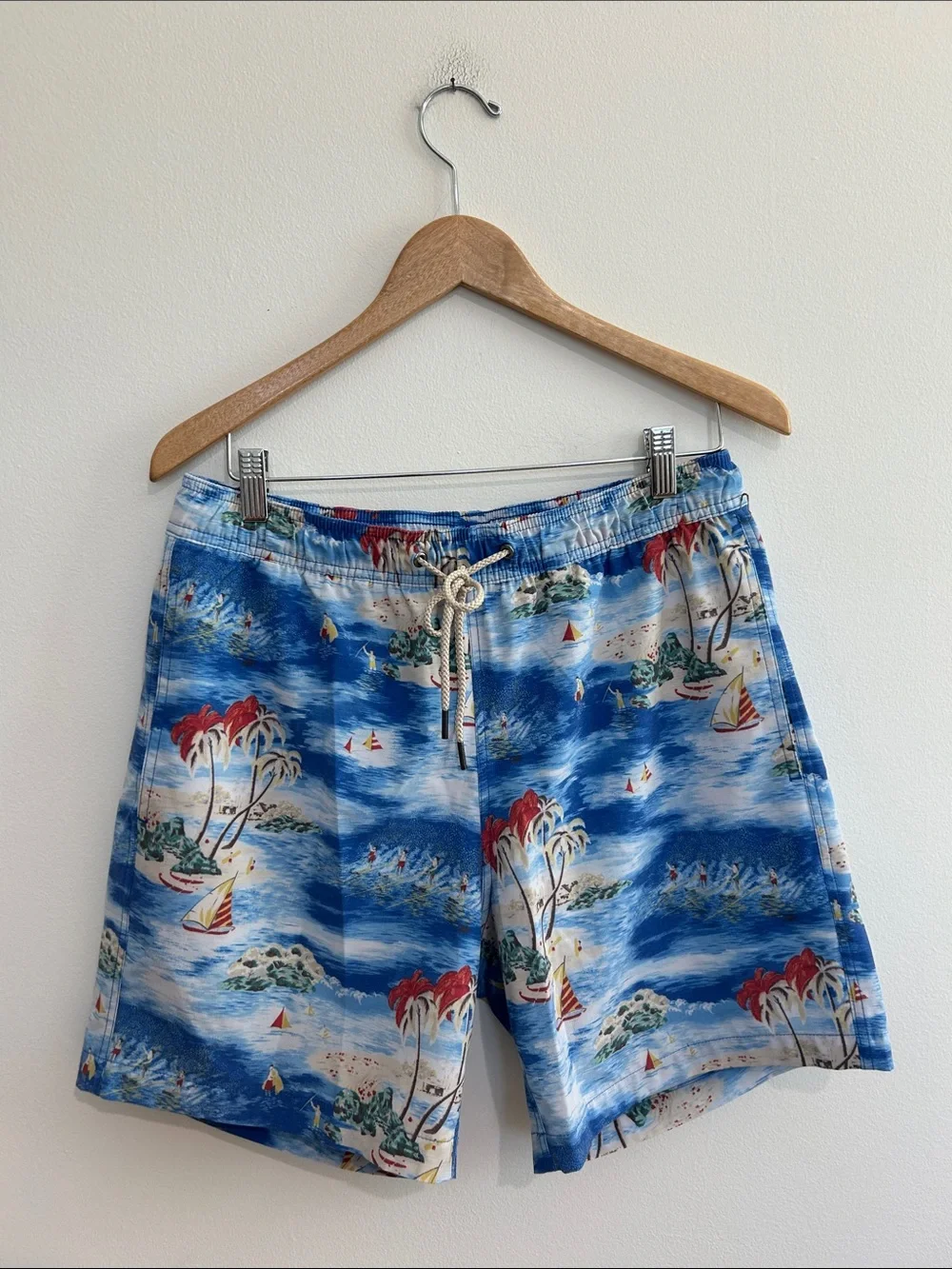 Fair Harbor BayBerry Swim‎ Trunks Surf Days Print Size Large